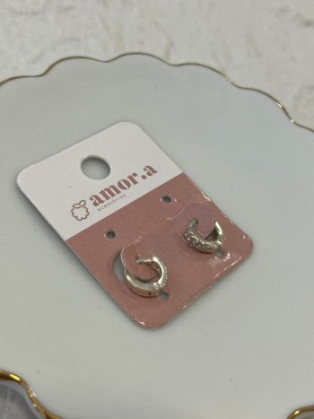 BRINCO ARGOLA ZIRCONIA PRATA925