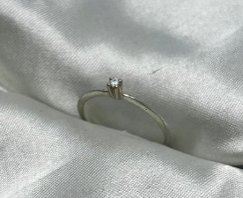 ANEL SOLITARIO LUZ PRATA925