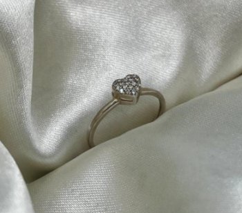 ANEL CORAÇÃO PRATA925