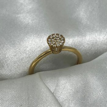 ANEL SOLITARIO GRANDE SEMIJOIA