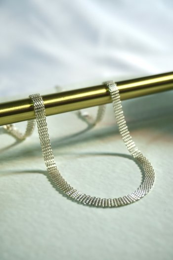 Colar Malha Esteira Prata Clássica