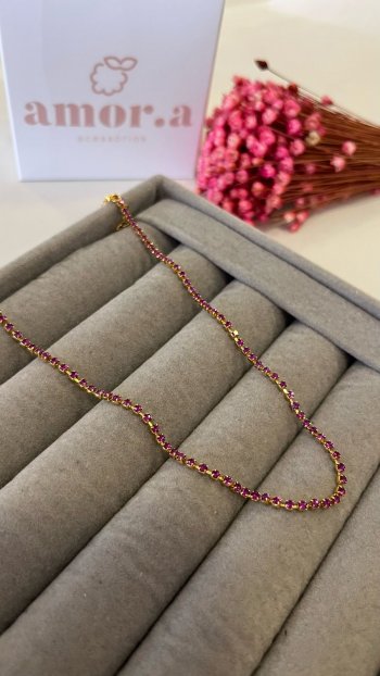 Choker Riviera Pink